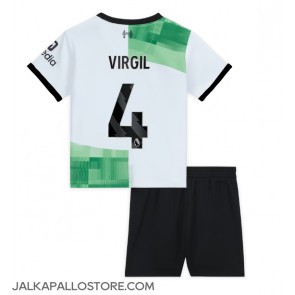 Liverpool Virgil van Dijk #4 Vieraspaita Lapsille 2023-24 Lyhythihainen (+ shortsit)